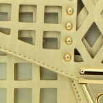 Laser Cut Silver Clutch