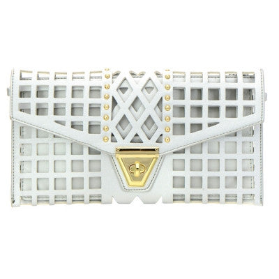 Laser Cut Silver Clutch