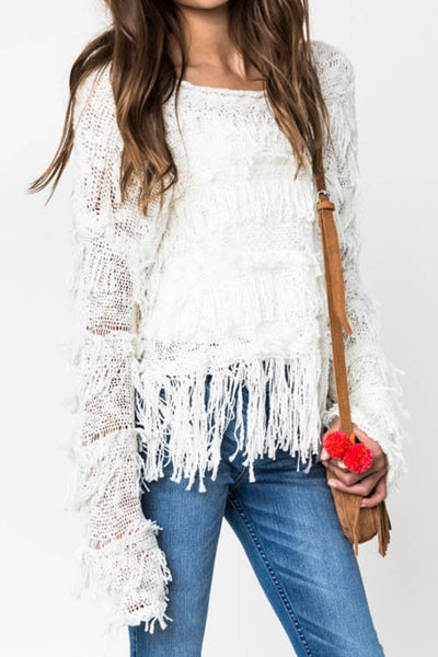 Layered Fringe Sweater