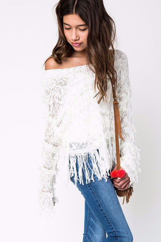 Layered Fringe Sweater