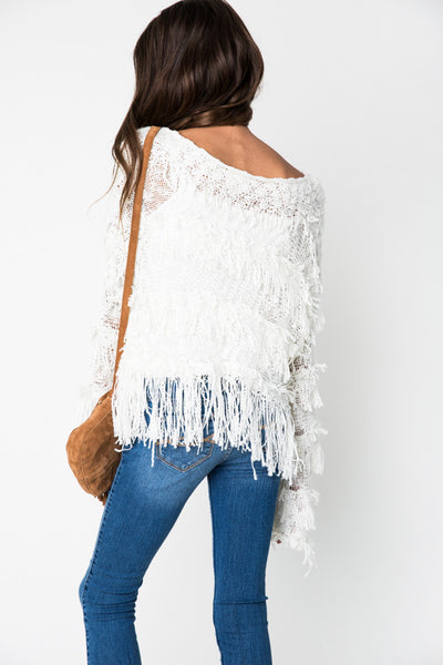 Layered Fringe Sweater