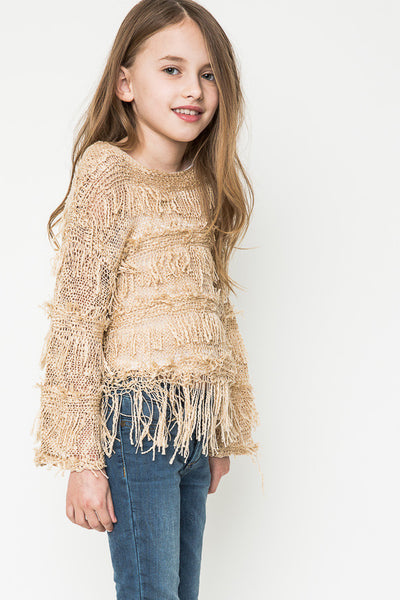 Layered Fringe Sweater