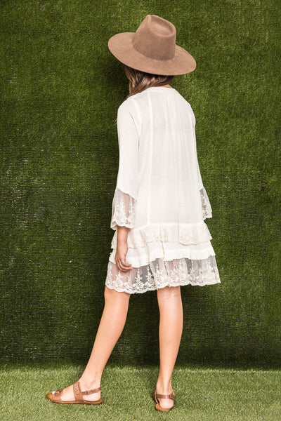 Lace Peasant Dress