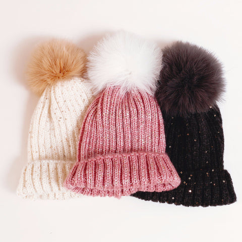 Pom Pom Sparkle Hat