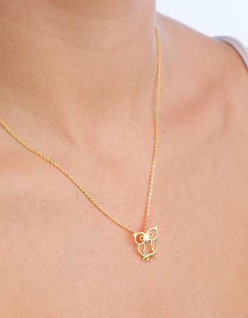 Two by Two Owl Charm Necklace Set