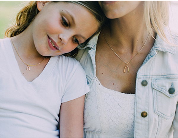 Two by Two Wishbone Charm Necklace Set
