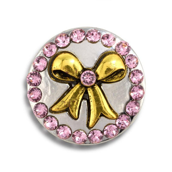 Bow with Pink Sparkles - 1/2 inch