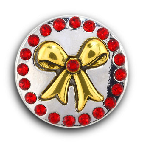 Bow with Red Sparkles - 3/4 inch