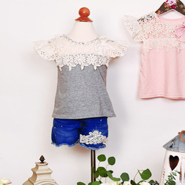 Denim Crochet Shorts