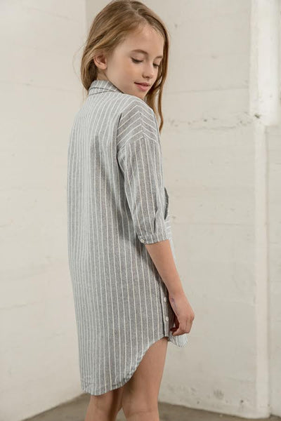 Striped Shirt Dress