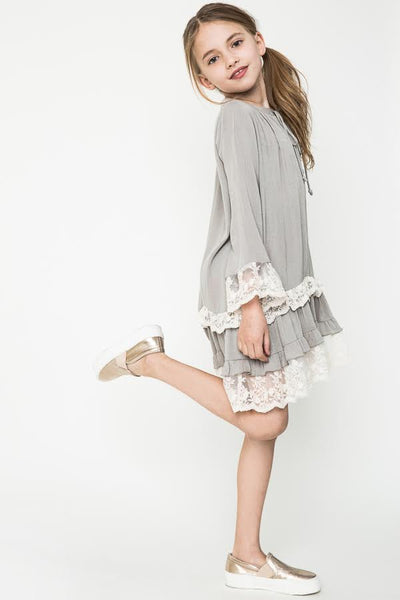 Lace Peasant Dress