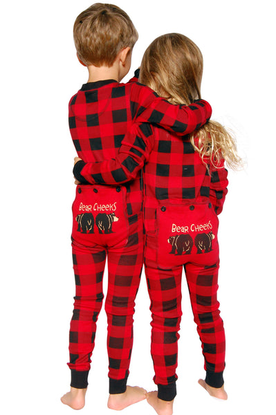 Plaid Bear Cheeks Flapjack Pajamas