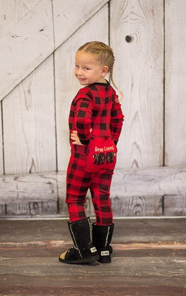 Plaid Bear Cheeks Flapjack Pajamas